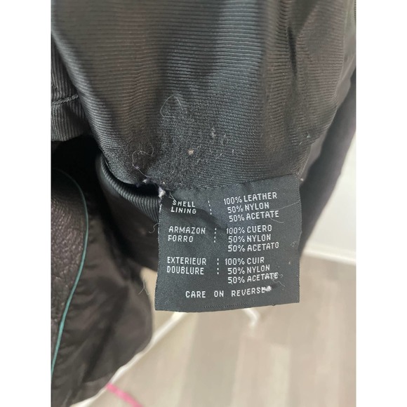 Black Genuine Leather Jacket Relaxed Fit Oversized Coat - Picture 8 of 10